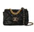 Small Flap 19, &pound;3,100, Black, Lambskin Leather, Front view